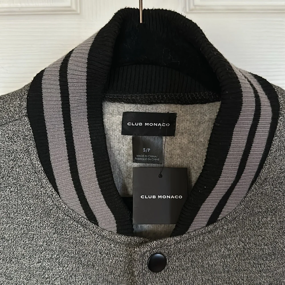Club Monaco Grey and black Knit Jacket